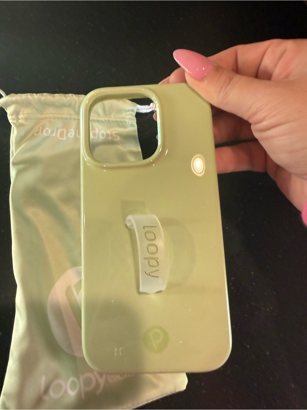 Loopy Light Green iPhone 16 pro Case